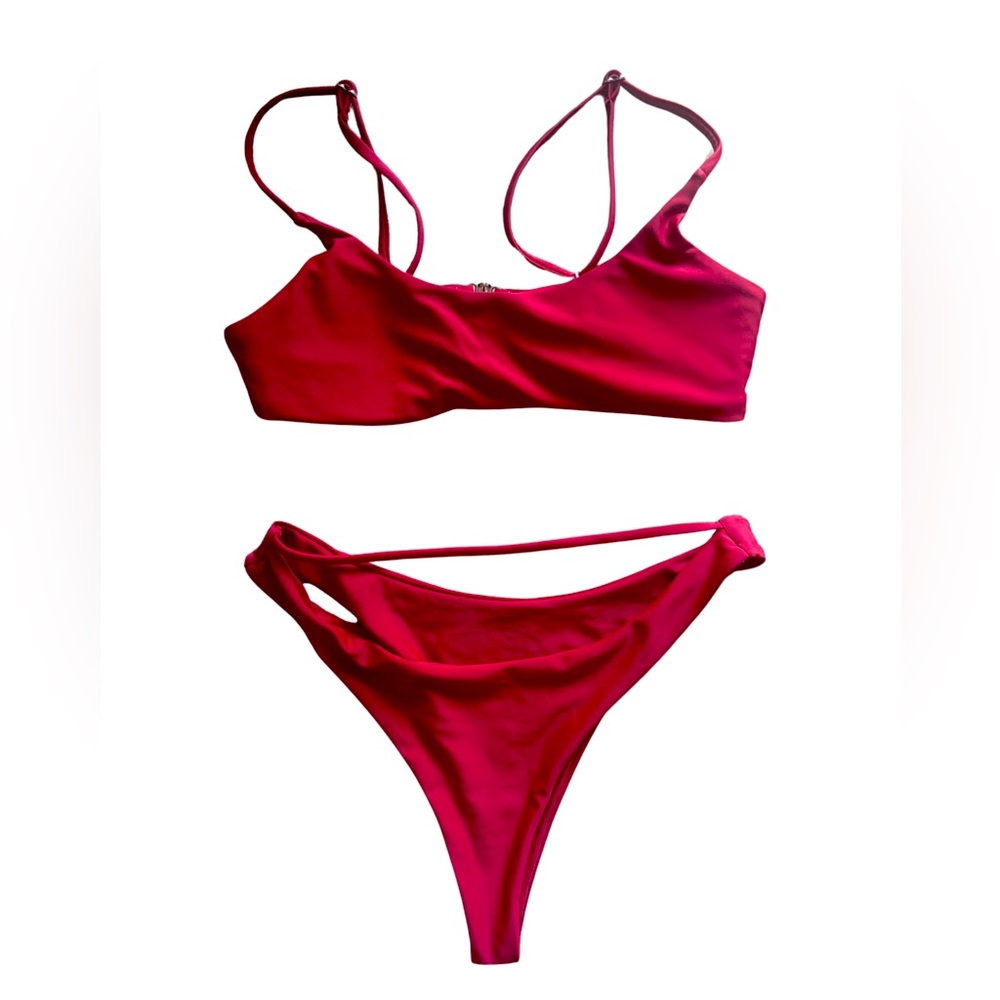 Deep red bikini- Small